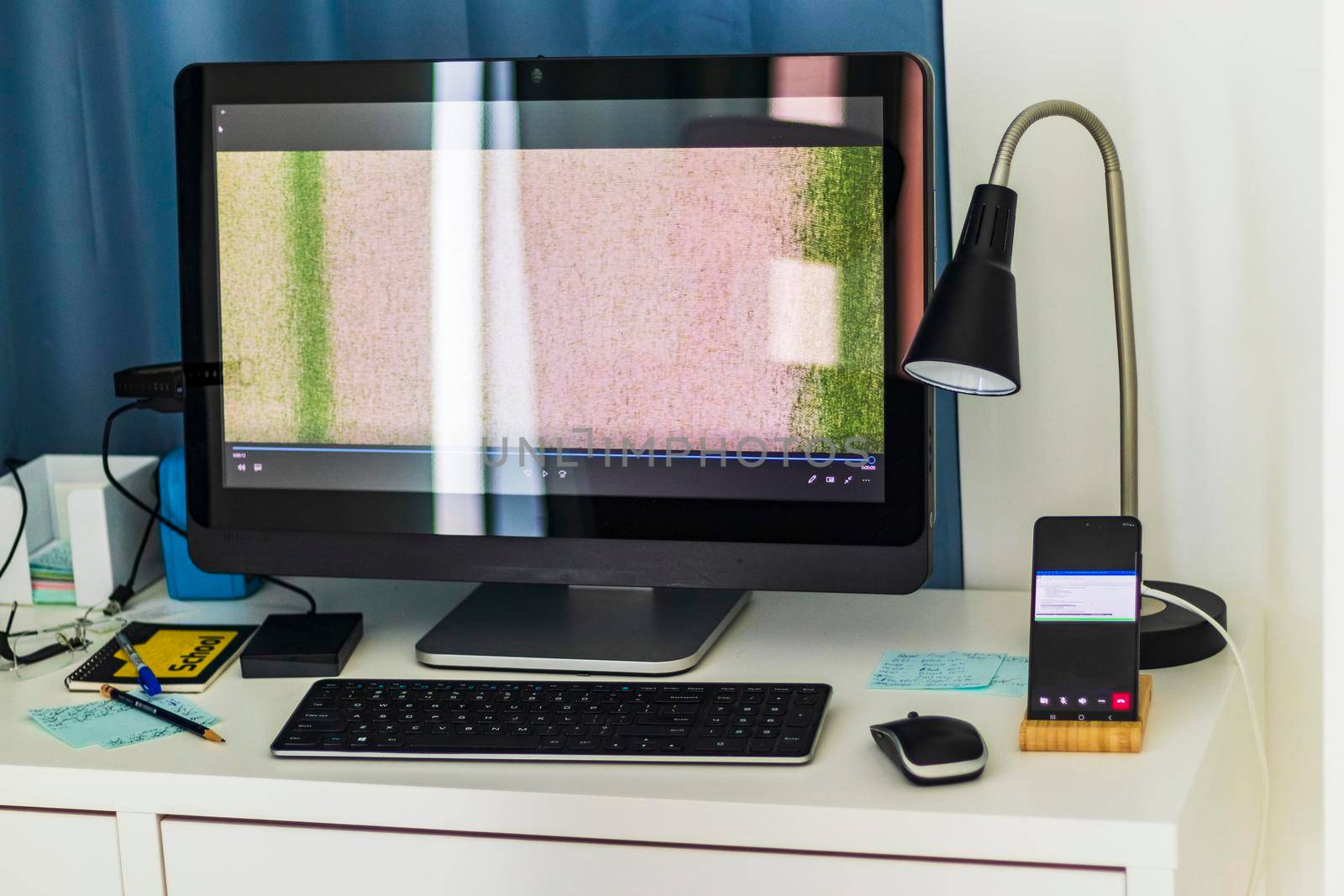 Close up shot of a computer station. Office by pazemin