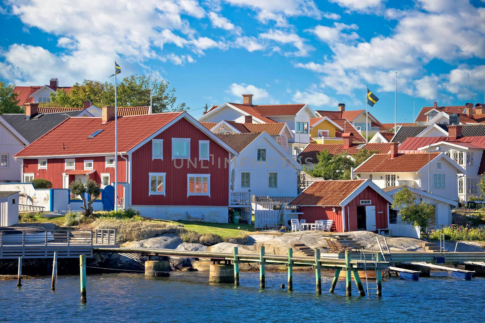 Tangen on Styrso island in Gothenburg archipelago waterfront view,  Goteborg Municipality, Vastra Gotaland County, Sweden