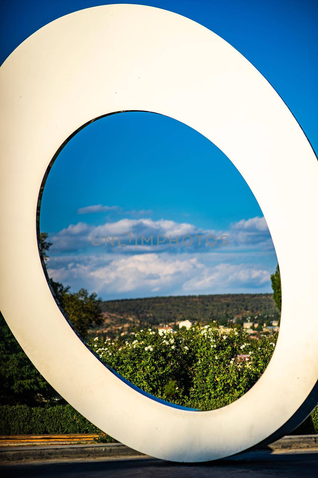 Round shaped monument in Old Tbilisi, travel landmark in the capital city of Georgia