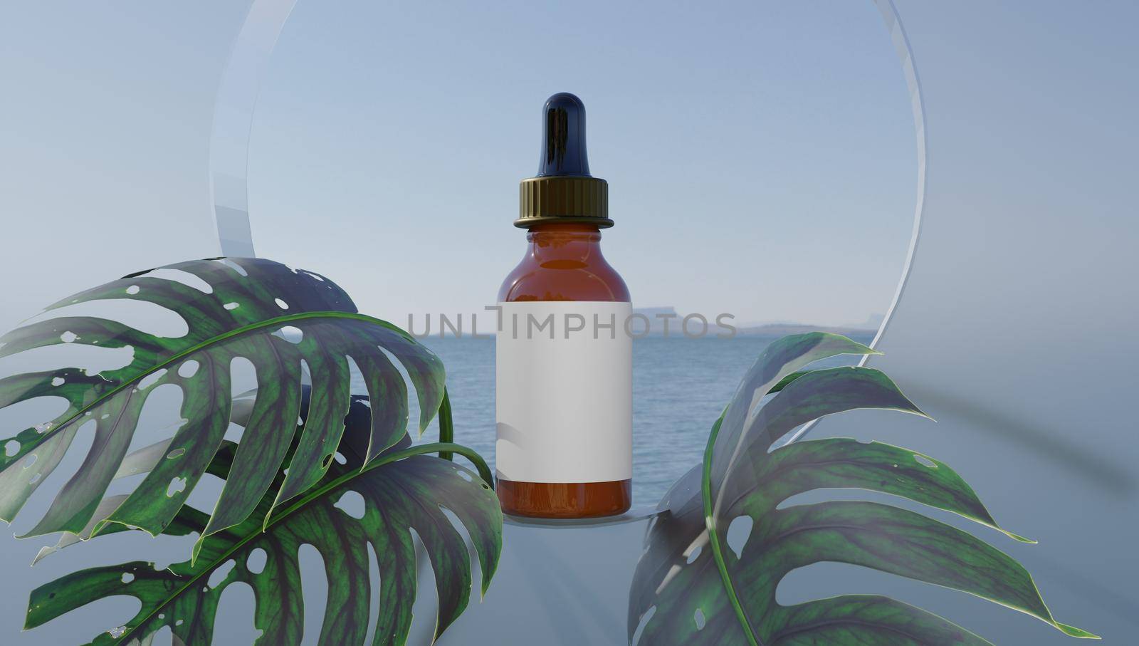 Bottle of liquid soap, oil with blank label mock up. Spa bath concept