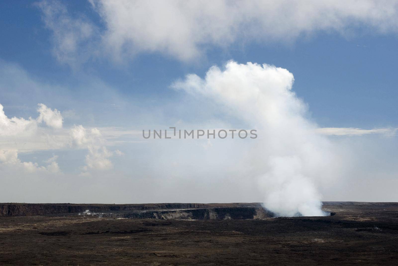 Energy from hot rocks heating water into steam