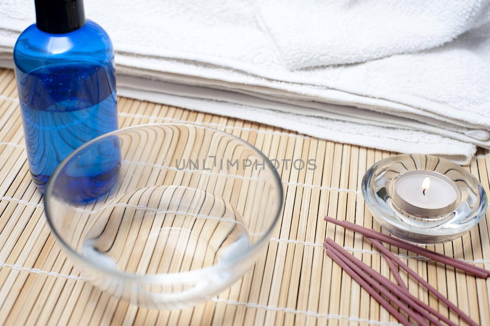 incesne sticks, aromatherapy candle and scented massage oils