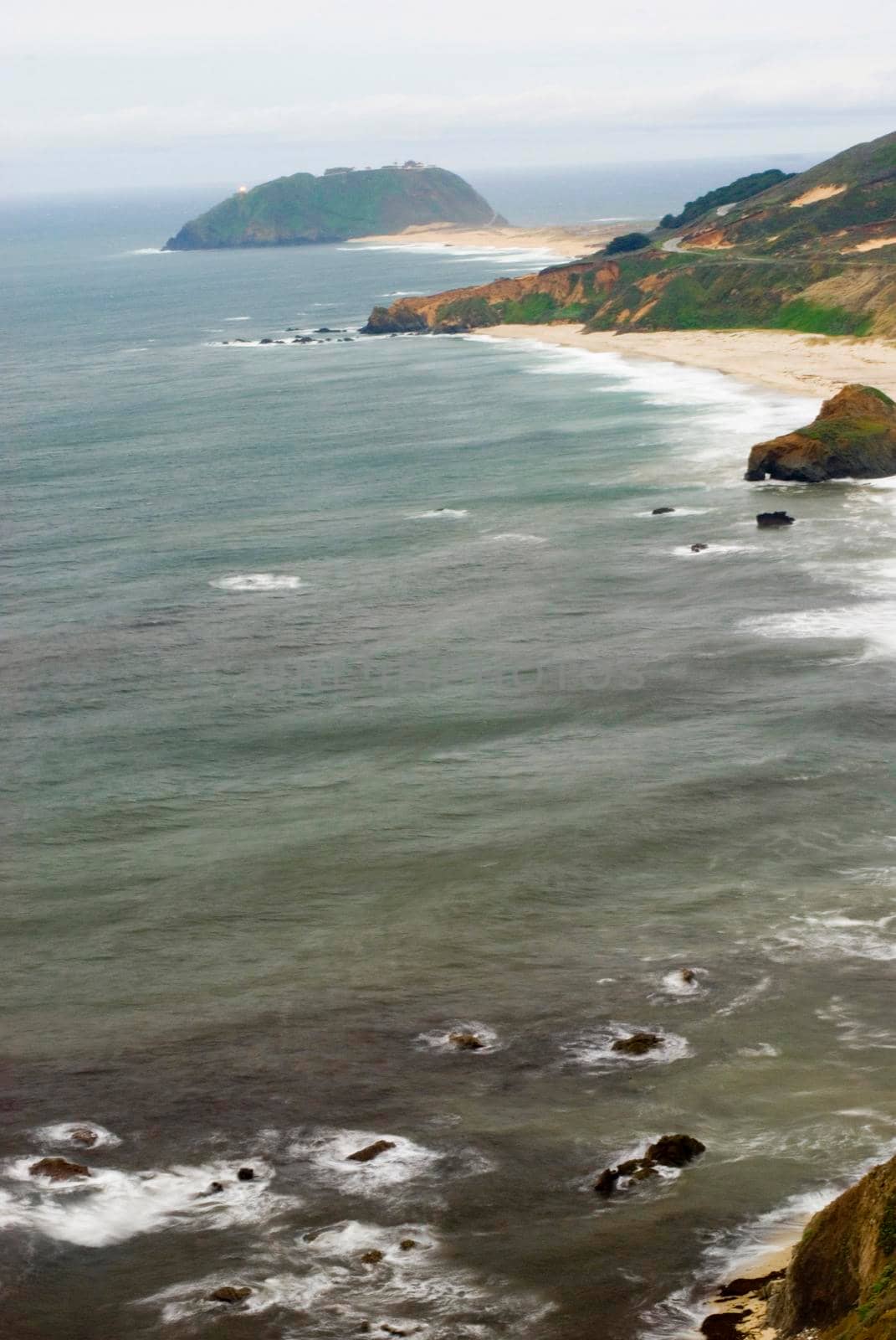 spectacular seascape looking towards point sur, california coast