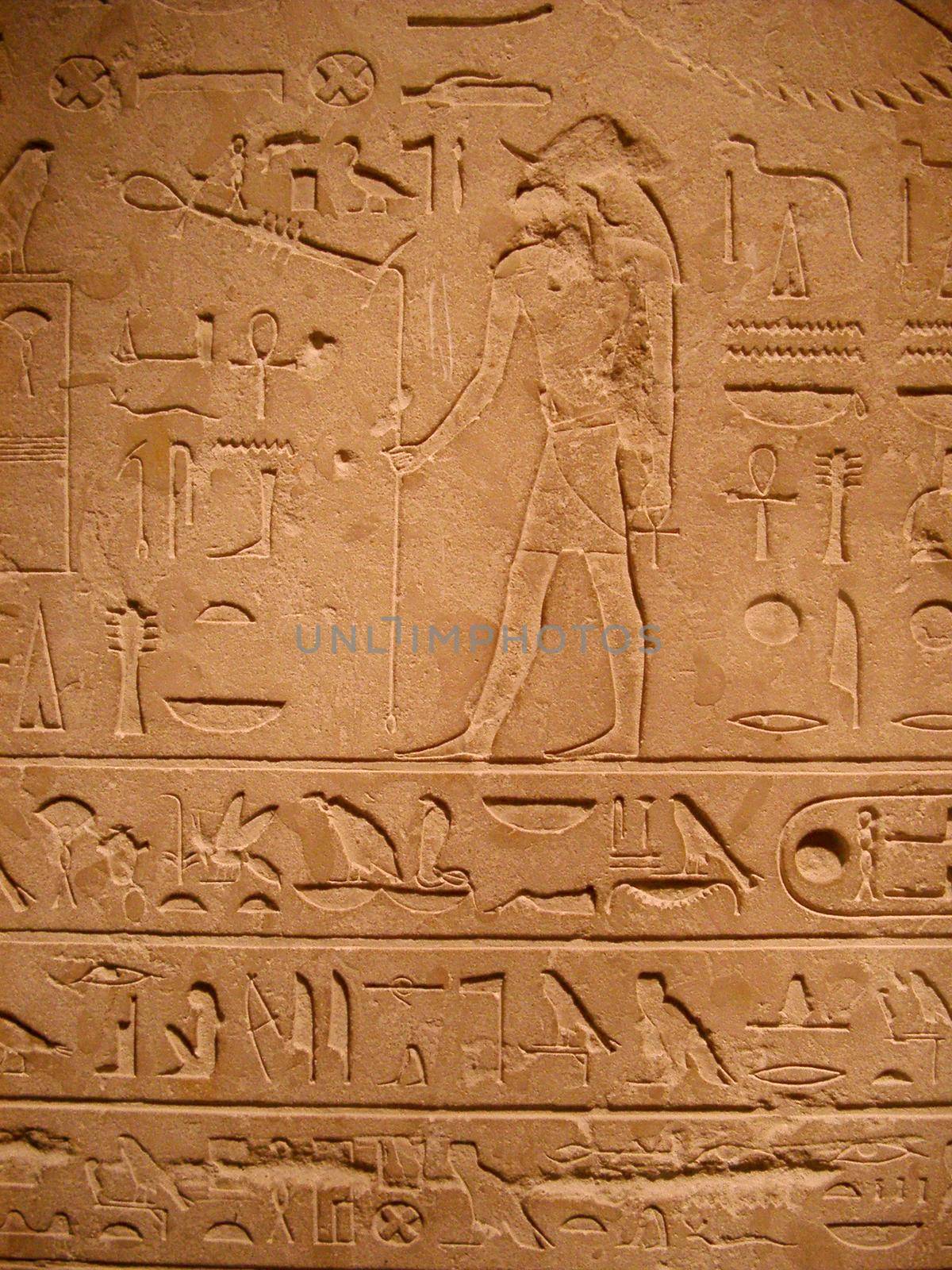 illuminted stome carvings of egyptian hieroglyphics