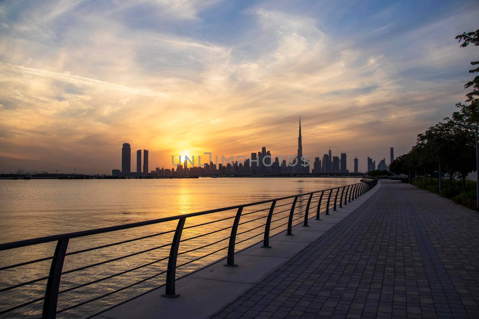 Dubai city skyline.