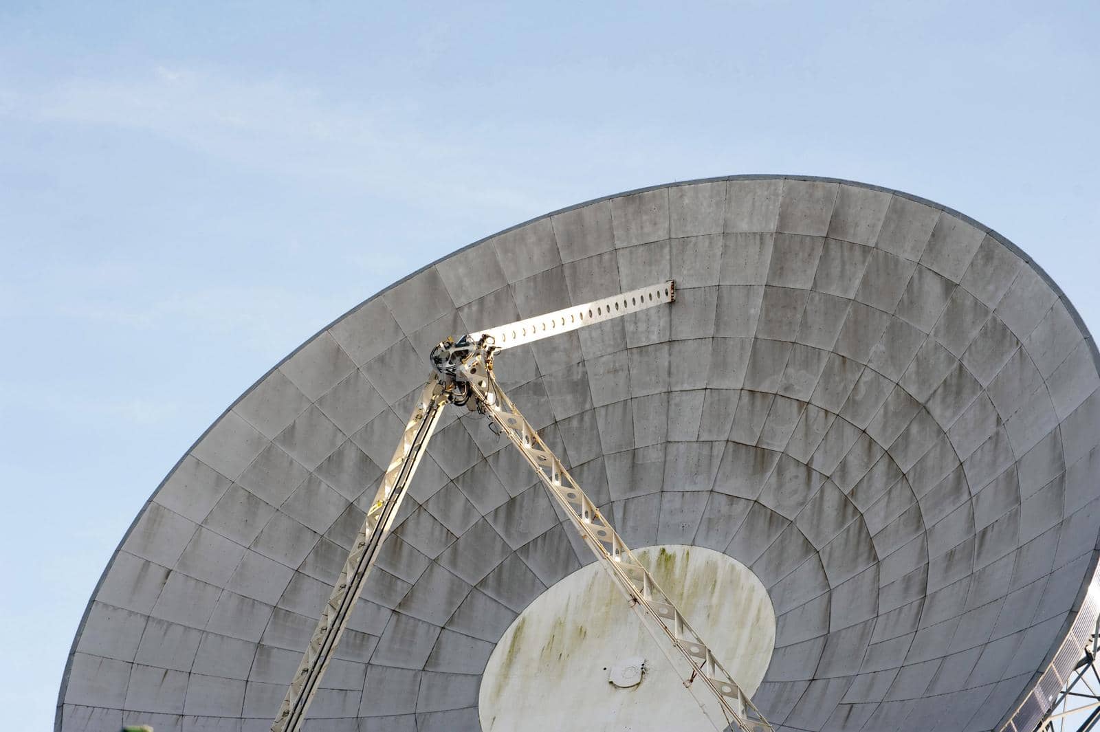 Close up of a parabolic satellite antenna by sanisra
