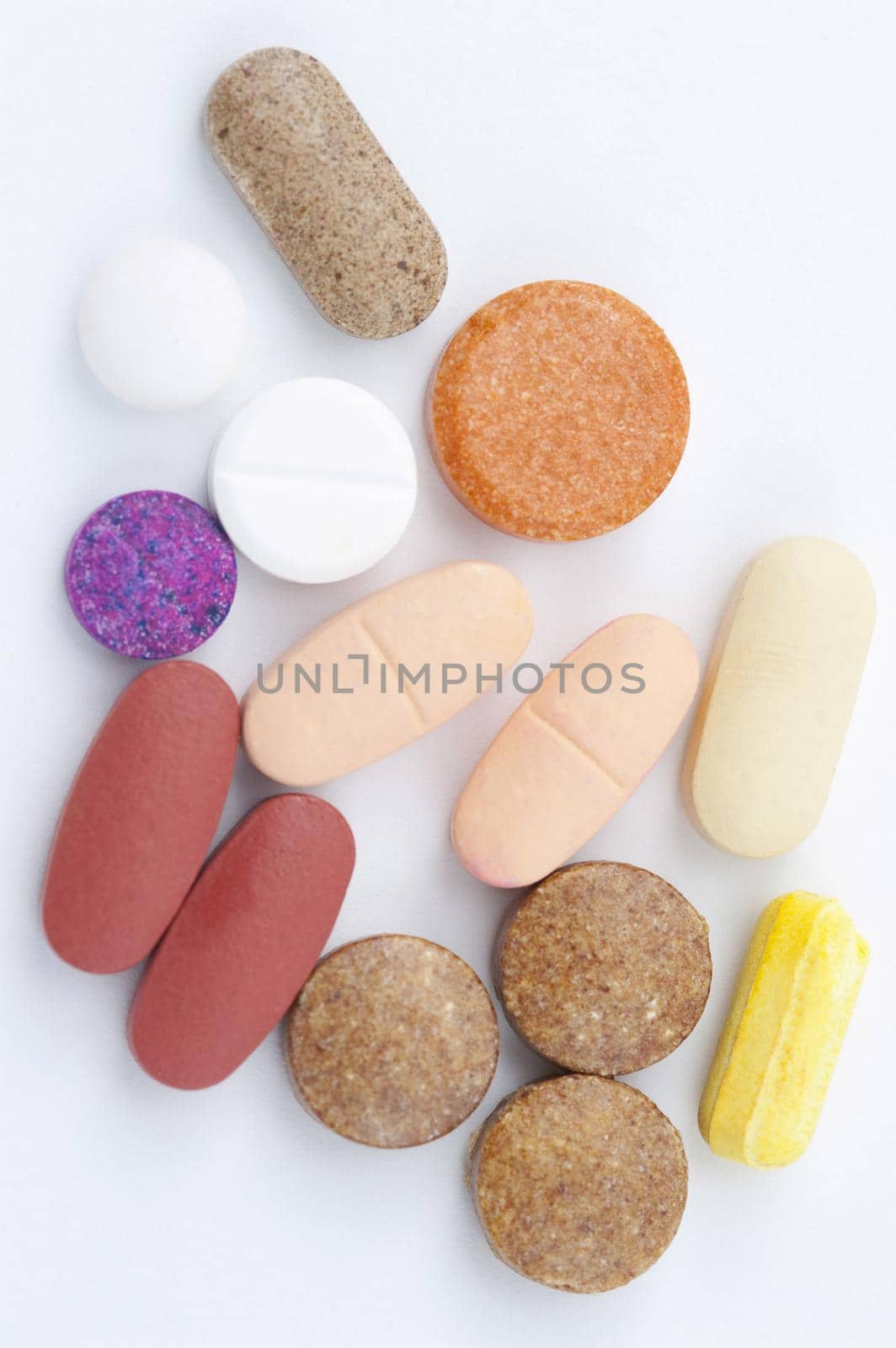 different types of tablet on a white backdrop