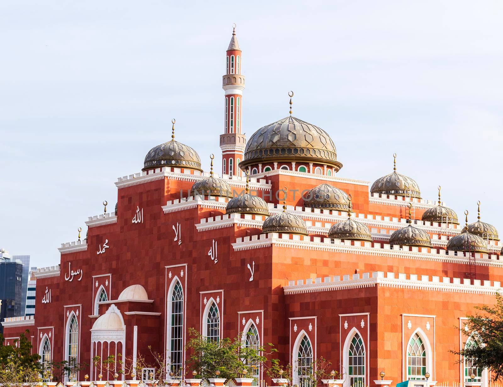 Dubai, UAE - Shot of Al Salam mosque in Al Barsha area.