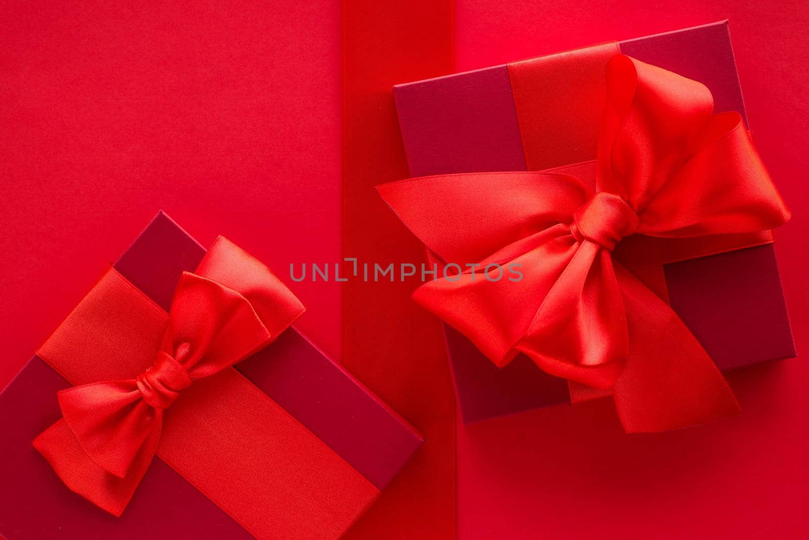 Romantic celebration, lifestyle and birthday present concept - Luxury holiday gifts on red