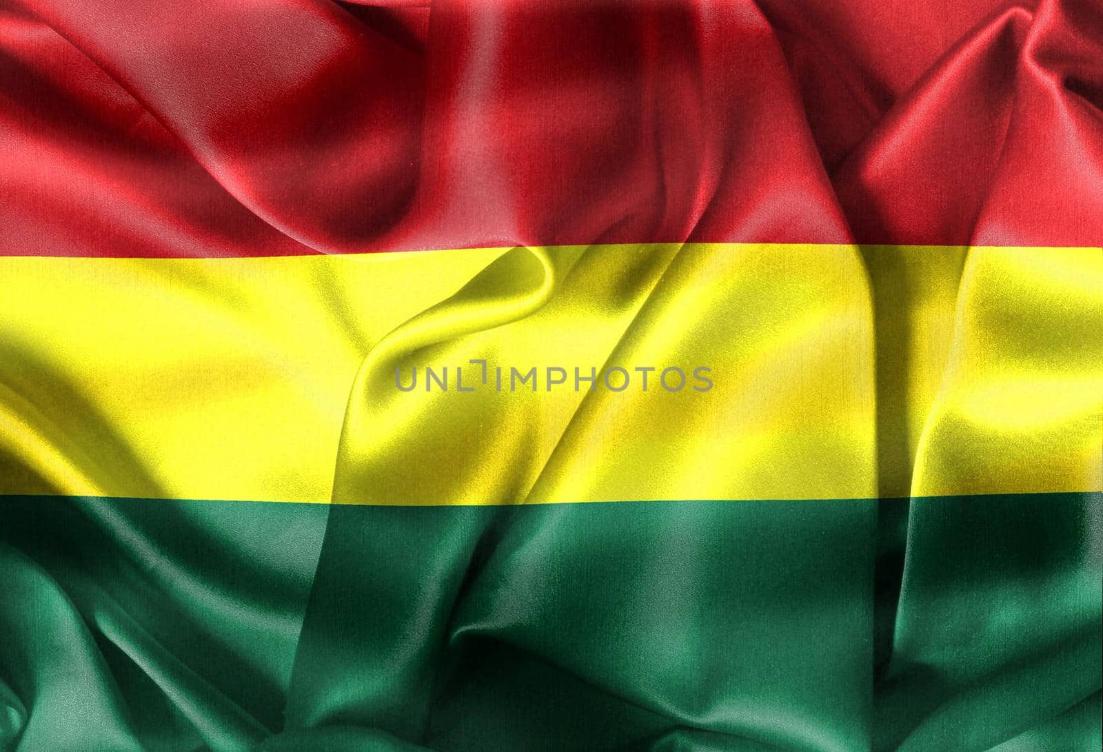 Bolivia flag - realistic waving fabric flag