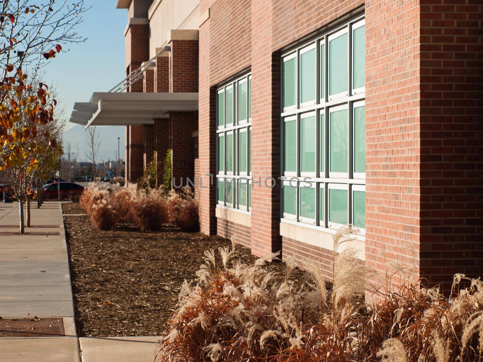 Exterior elevation of the retail building.