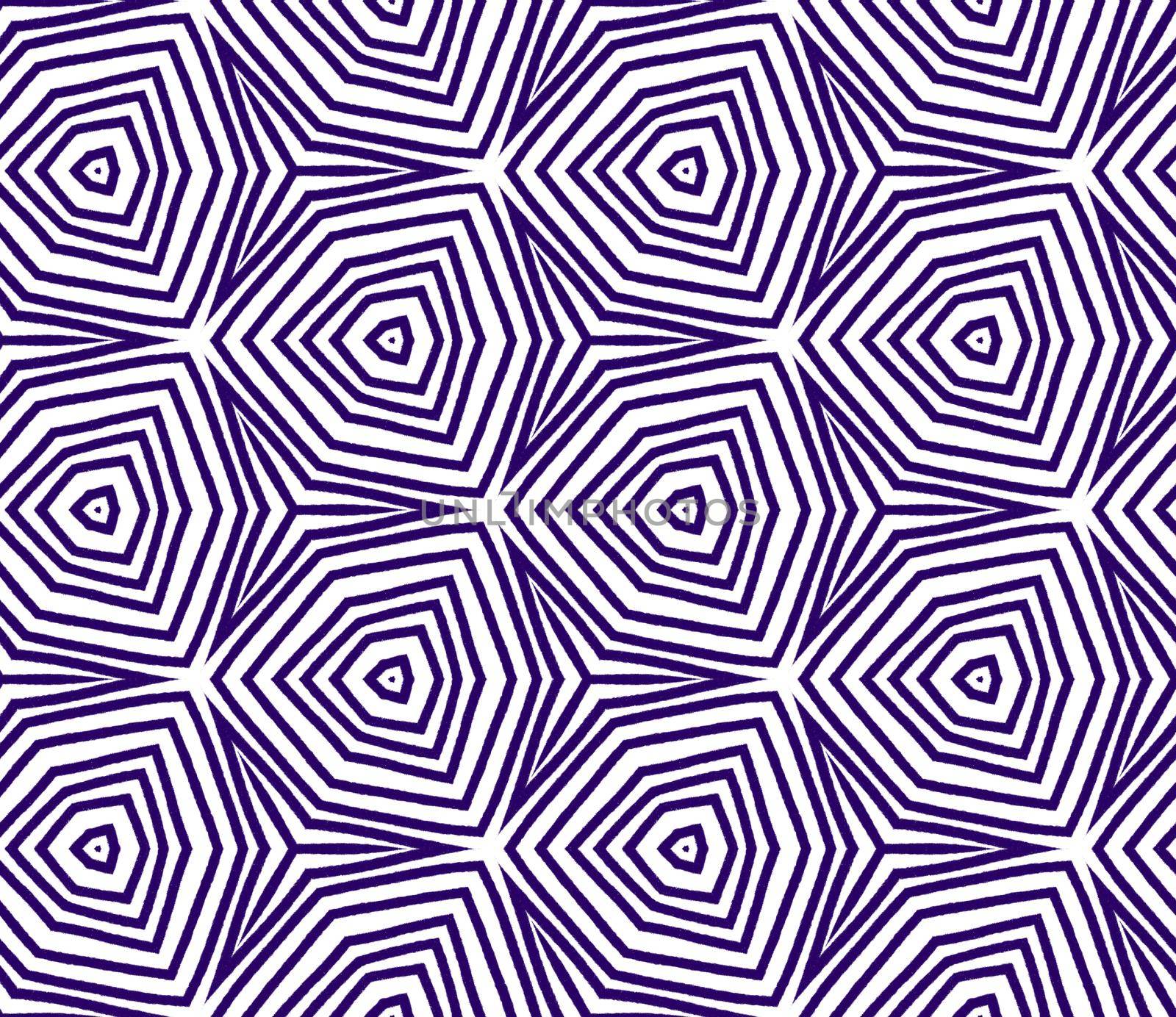 Ethnic hand painted pattern. Purple symmetrical kaleidoscope background. Textile ready exotic print, swimwear fabric, wallpaper, wrapping. Summer dress ethnic hand painted tile.