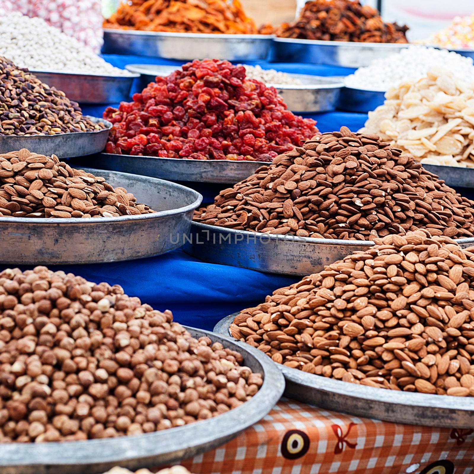 the colors, the aromas and the atmosphere of the Turgutris market in Turkey