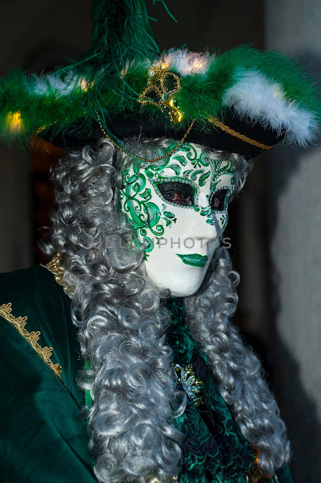 VENICE, ITALY - Febrary 6 2018: The masks of the Venice carnival 2018