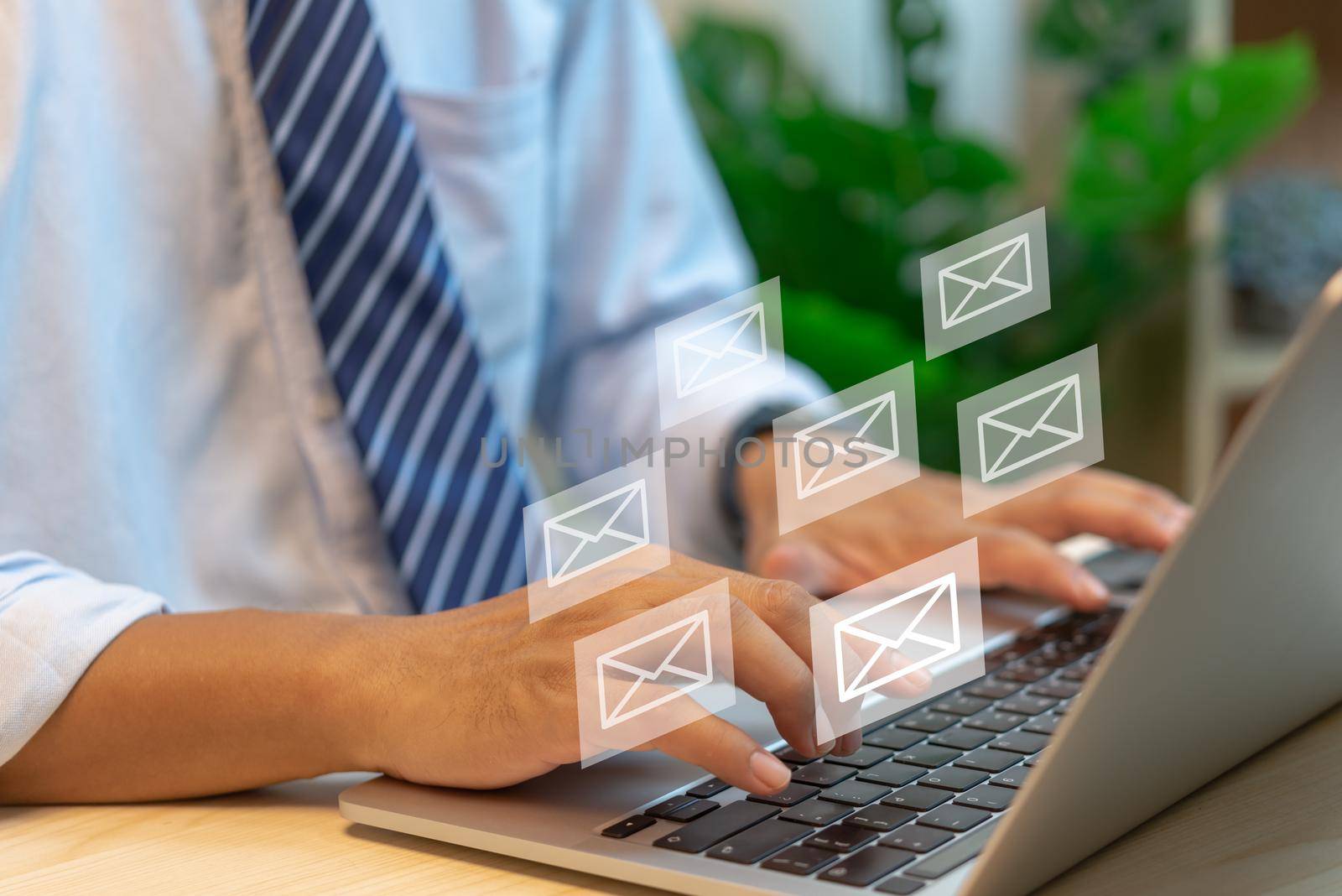 business using email marketing is one that sends out a lot of emails or digital newsletters to its customers.Technology online internet advertisement concept. by aoo3771