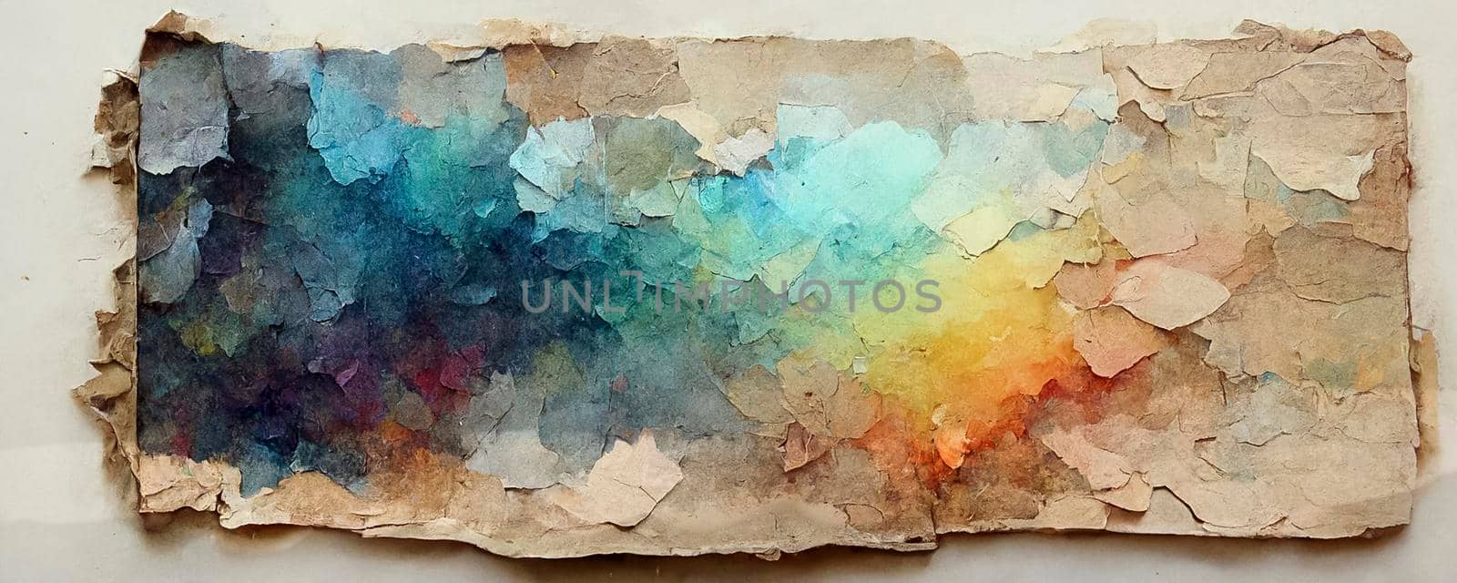 Bright watercolor stain drips. Abstract illustration on a white background. Banner for text, grunge element for decoration
