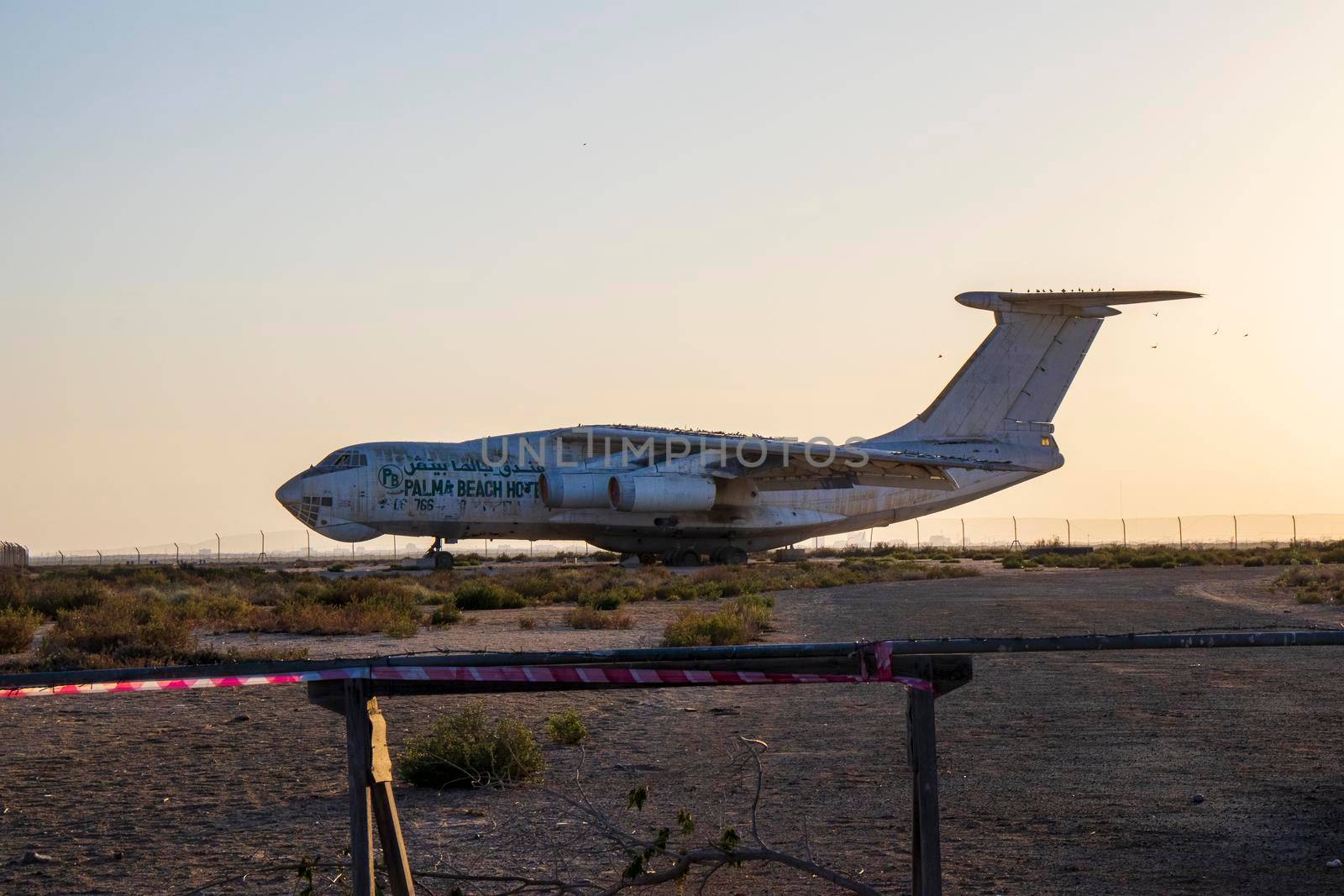 Abandoned IL76 airplan in emirate of Umm Al Quain, believed to be used by notorious arms dealer Viktor Bout for smuggle the arms.