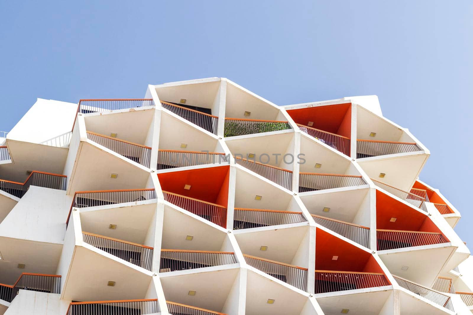 Dubai, UAE - 03.26.2021 Facade of a binghatti views building in Dubai Silicon Oasis area of the city.