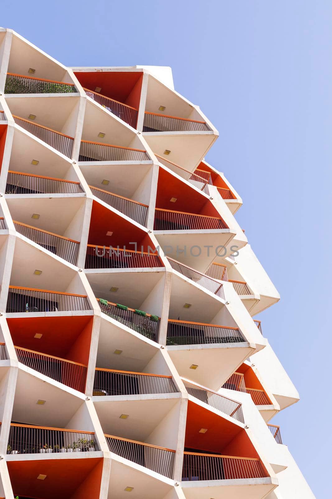 Dubai, UAE - 03.26.2021 Facade of a binghatti views building in Dubai Silicon Oasis area of the city.