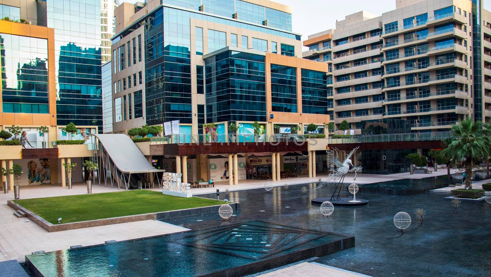 Bay Square area in Business Bay district in Dubai, UAE. Outdoors