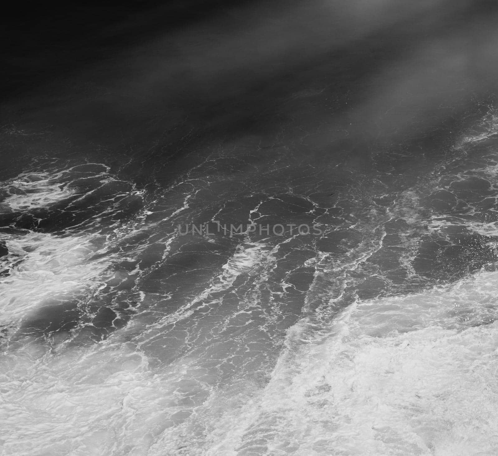 Coastal art print, monochrome and seascape concept - Atlantic ocean coast scenery, fine art