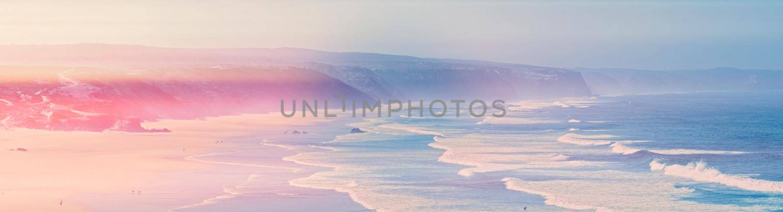 Coastal art print, holiday destination and travel concept - Dreamy ocean coast in summer