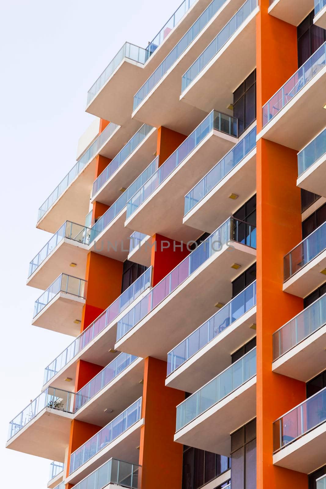 Dubai, UAE - 03.26.2021 Facade of a binghatti gardens building in Dubai Silicon Oasis area of the city.