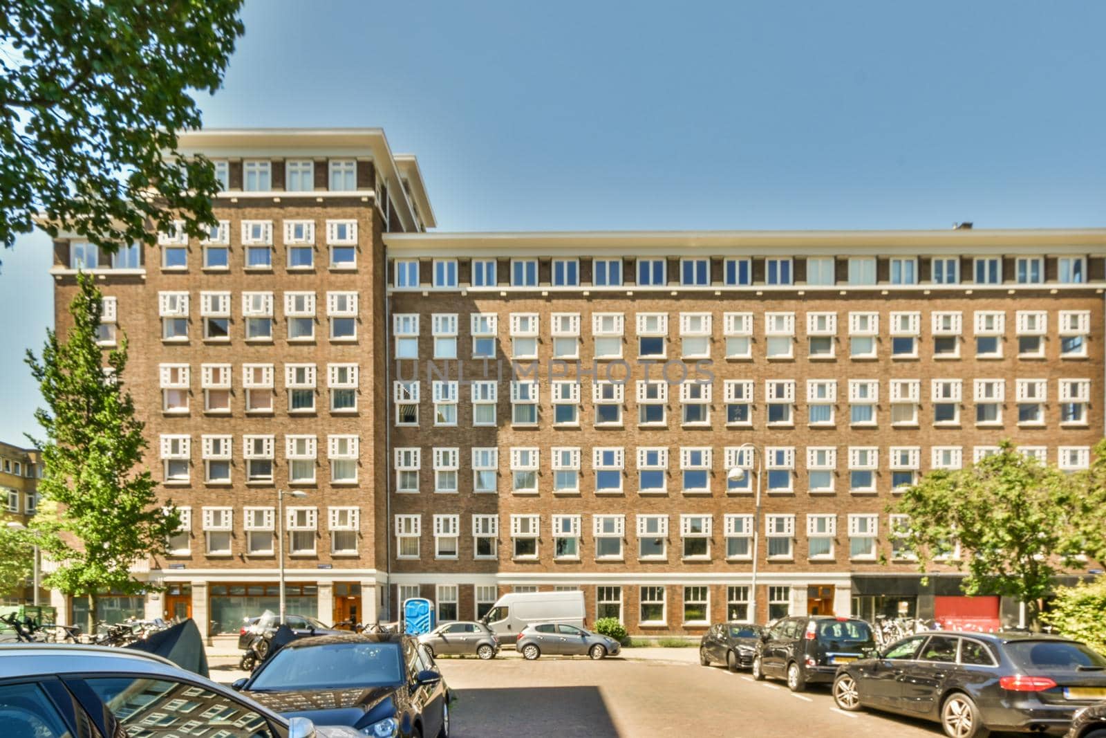 View of street near building with beauty of vegetation outside