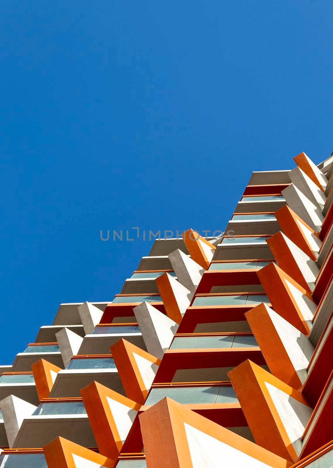 Dubai, UAE - 03.26.2021 Facade of a binghatti vista building in Dubai Silicon Oasis area of the city.