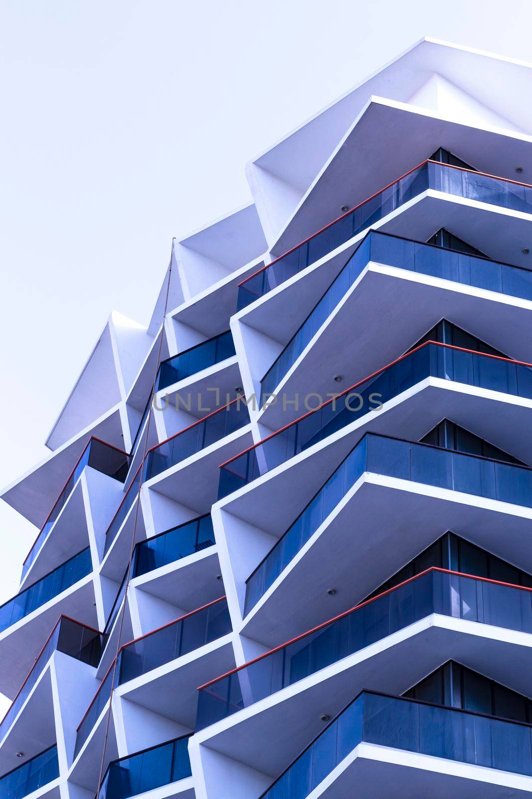 Dubai, UAE - 03.26.2021 Facade of a binghatti sapphire building in Dubai Silicon Oasis area of the city.