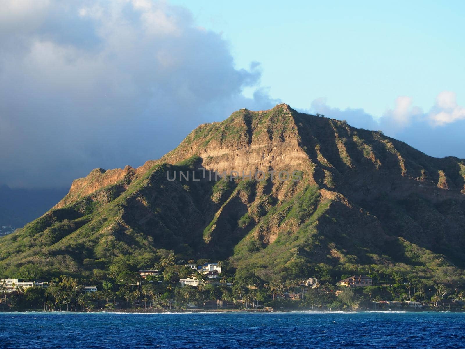 Leahi Beach Park, Diamond Head Crater, and coastline seen from the ocean by EricGBVD