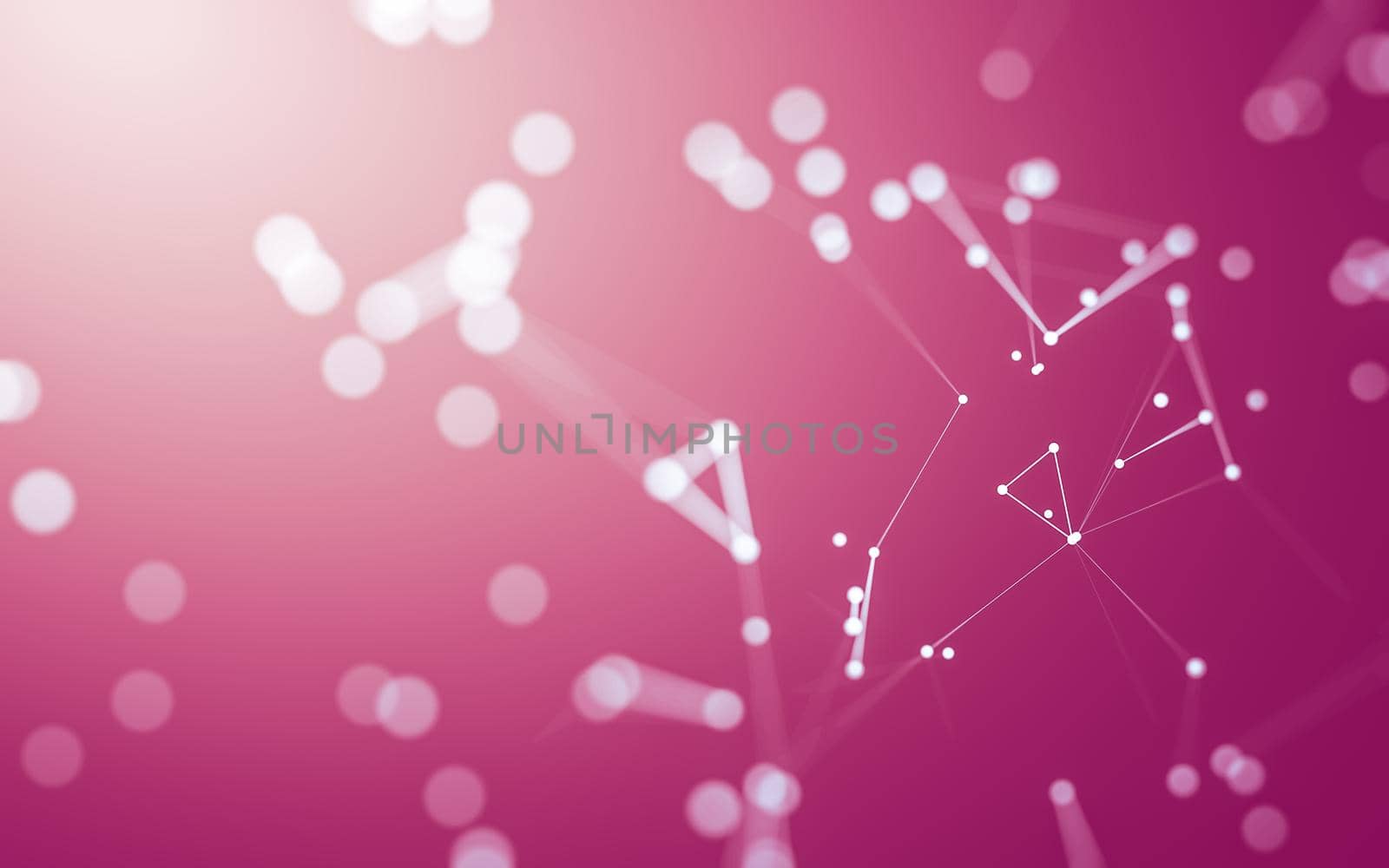 Abstract background. Molecules technology with polygonal shapes, connecting dots and lines. Connection structure. Big data visualization.  by teerawit