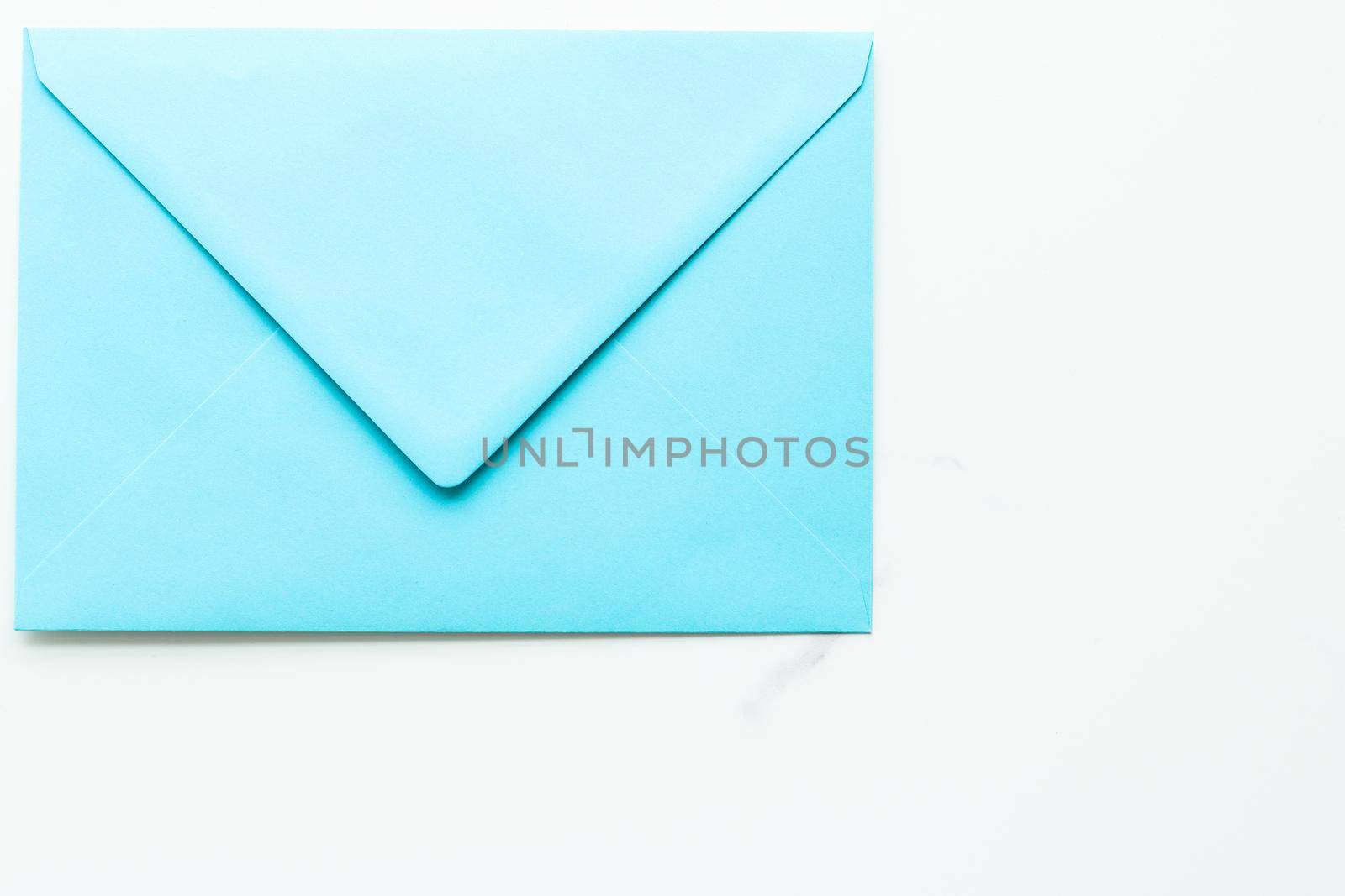 Communication, newsletter and business concept - Envelopes on marble background, message