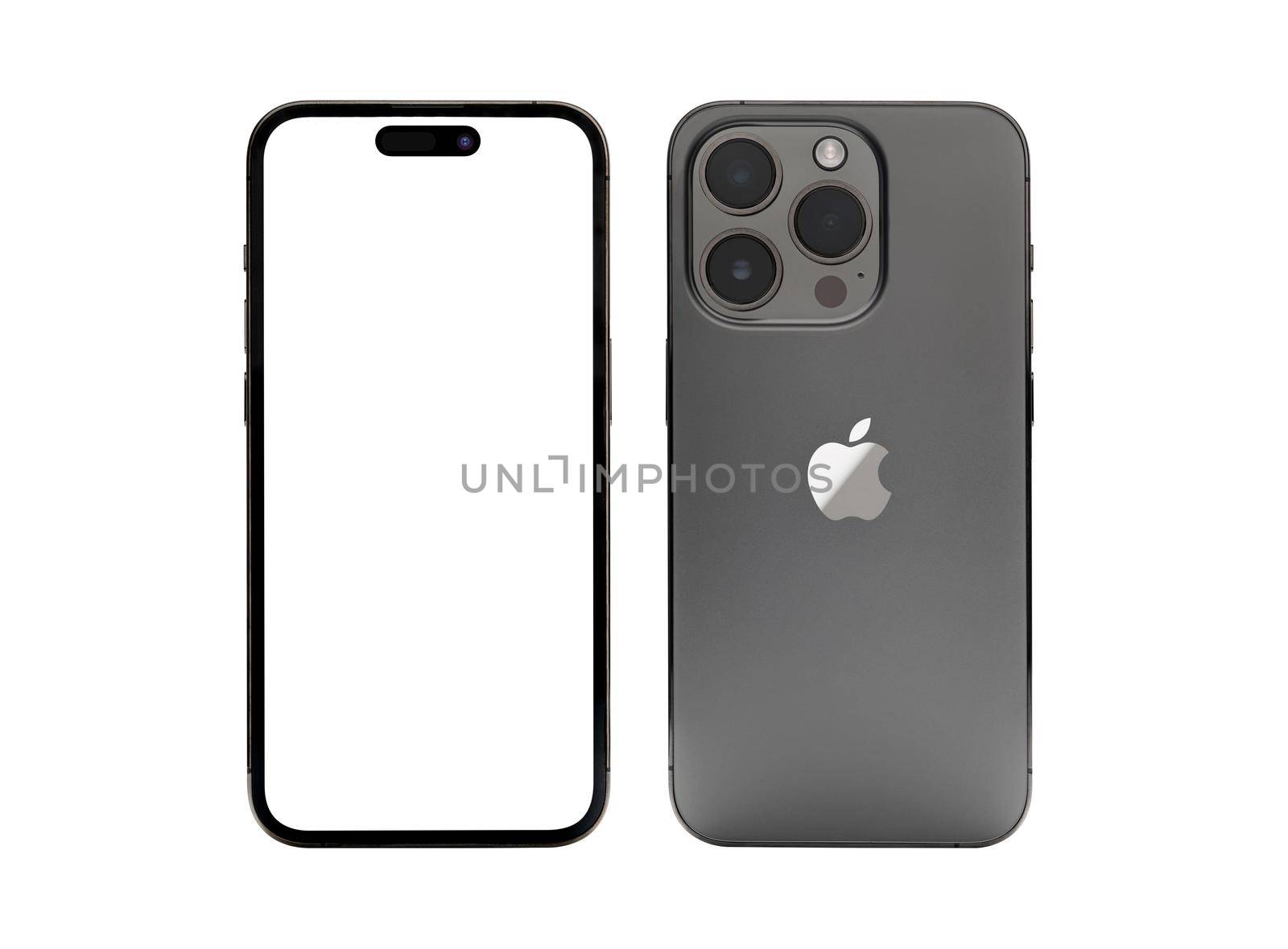 Antalya, Turkey - September 12, 2022: Newly released iPhone 14 Pro mockup set with different angles by Sonat