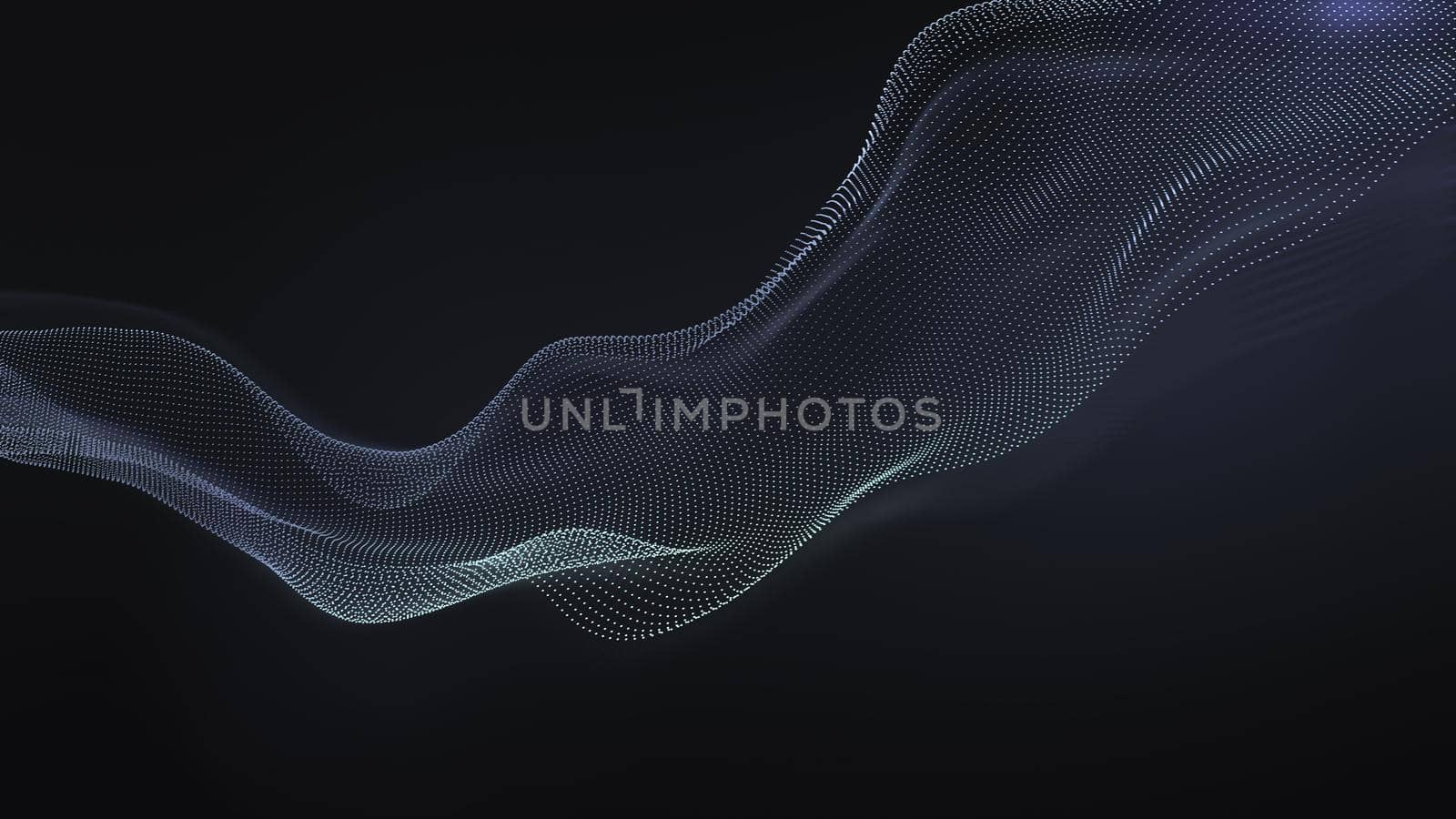 Abstract wave technology background with black led light. corporate, digital network concept. 3d rendering.