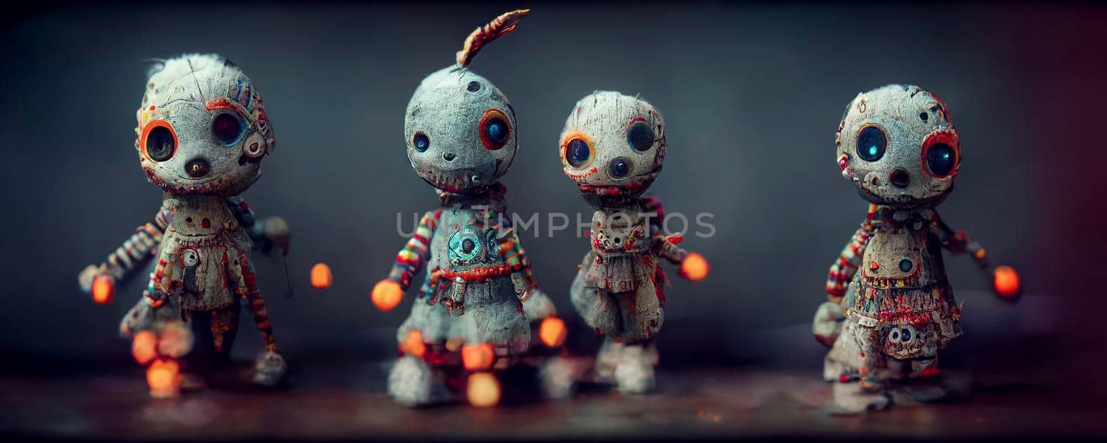 voodoo dolls for halloween celebration party, background