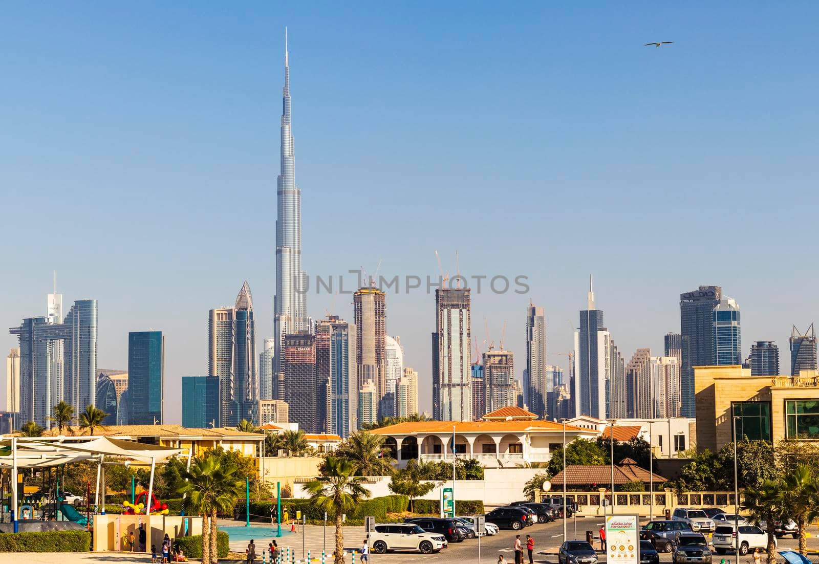 Dubai, UAE - 02.27.2021 Dubai city skyline.