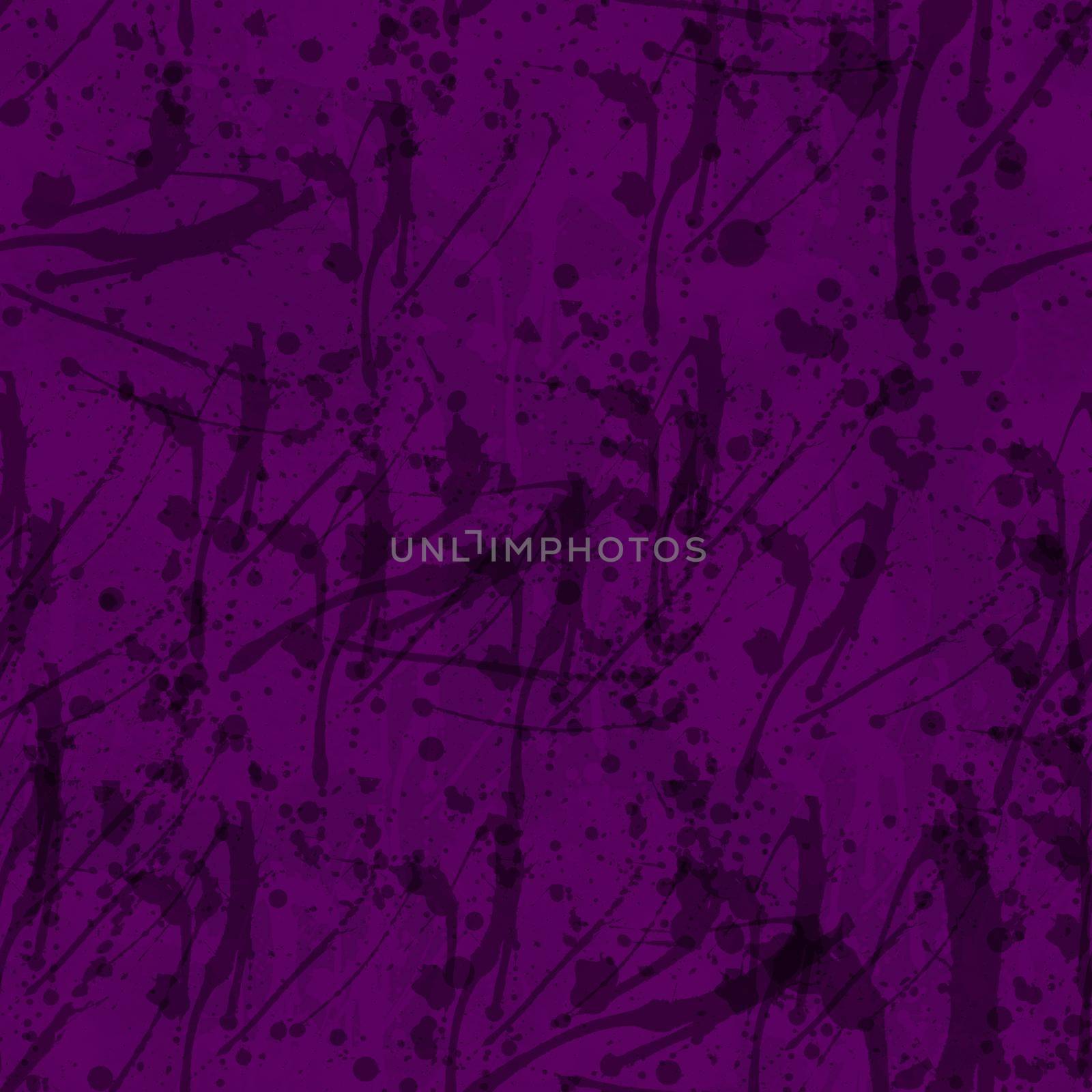 A seamless pattern with monochrome paint splatters on a violet background. by fireFLYart