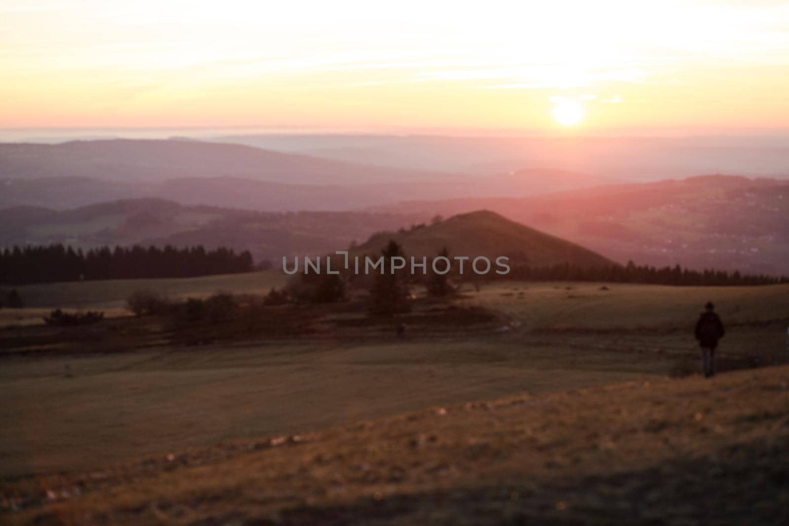 autumn sky at sunset sunrise in soft pink colors High quality photo