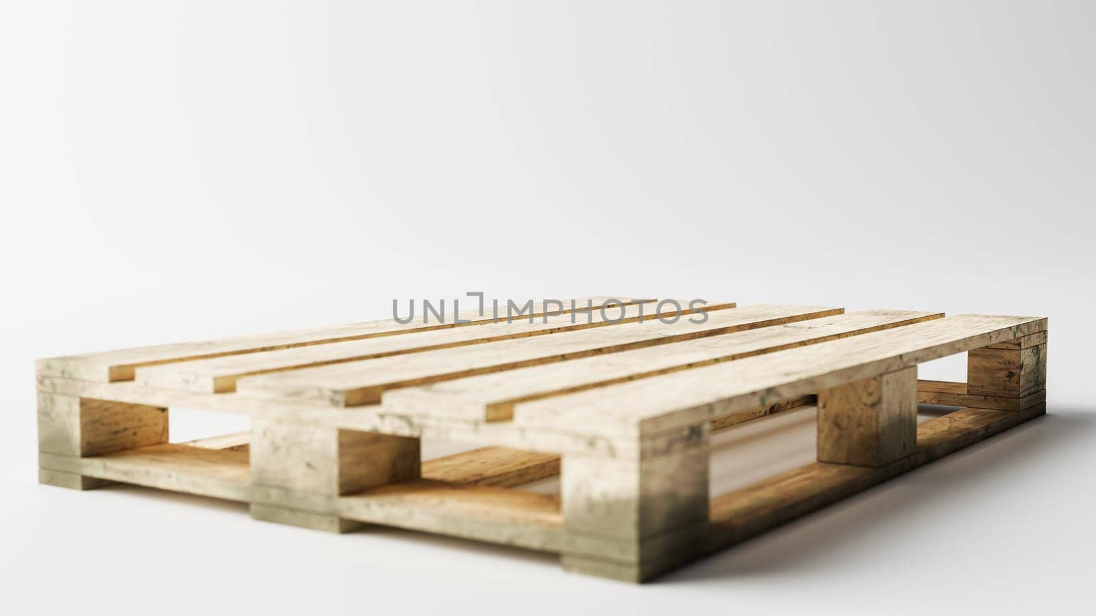 pallet isolated on white background 3d illustration