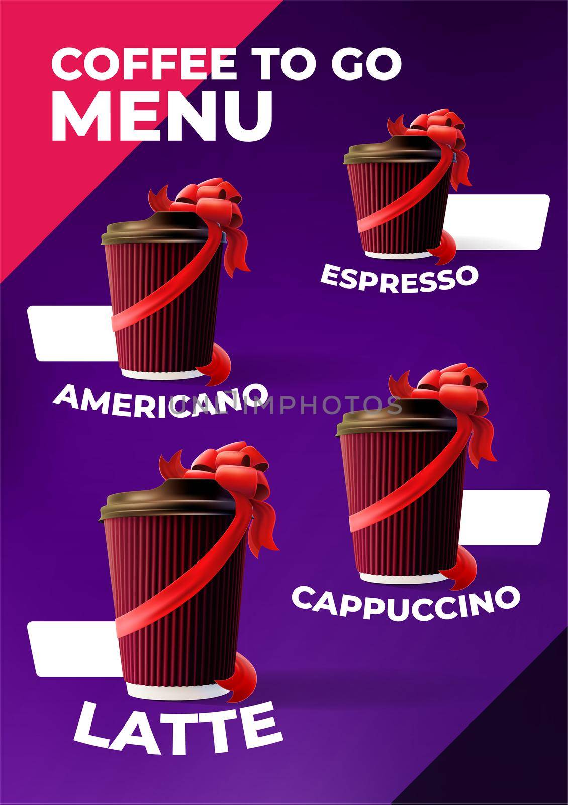 Coffee to Go Menu Poster A4