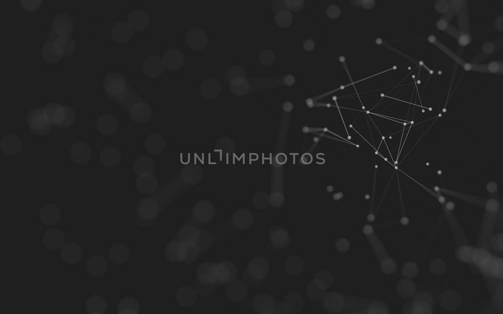 Abstract background. Molecules technology with polygonal shapes, connecting dots and lines. Connection structure. Big data visualization.  by teerawit