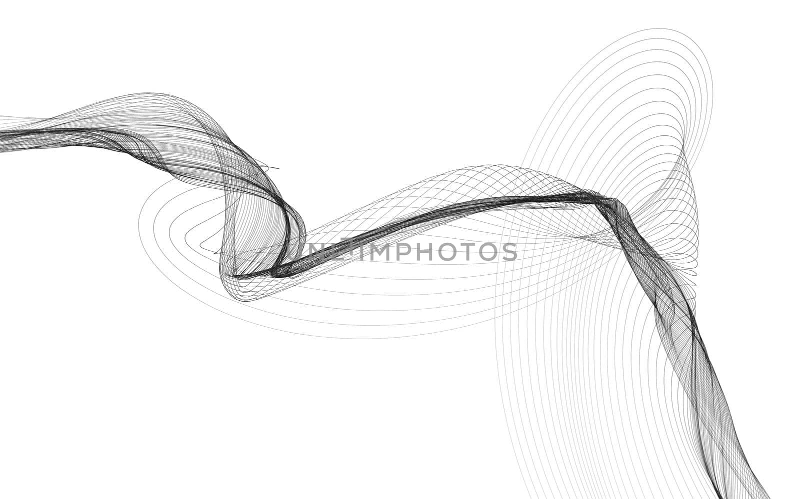 Abstract background with monochrome wave lines on white background.  by teerawit