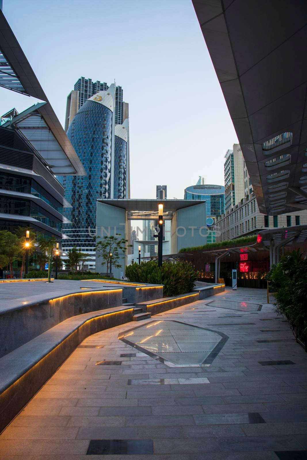 Dubai International Financial center, UAE. Outdoors