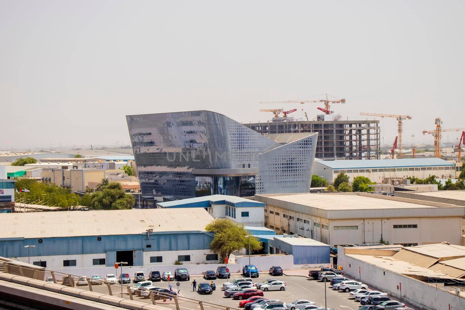 New Roads and Transport authority building in Dubai, UAE. Outdoors