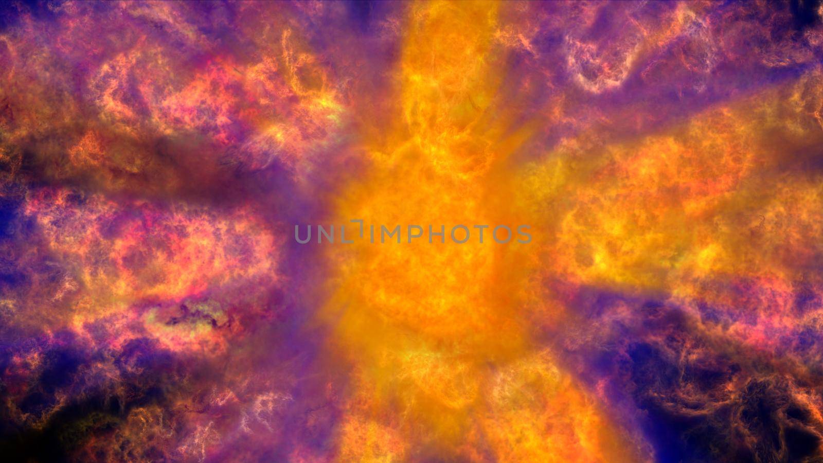 fire flame explosion in space, abstract illustration