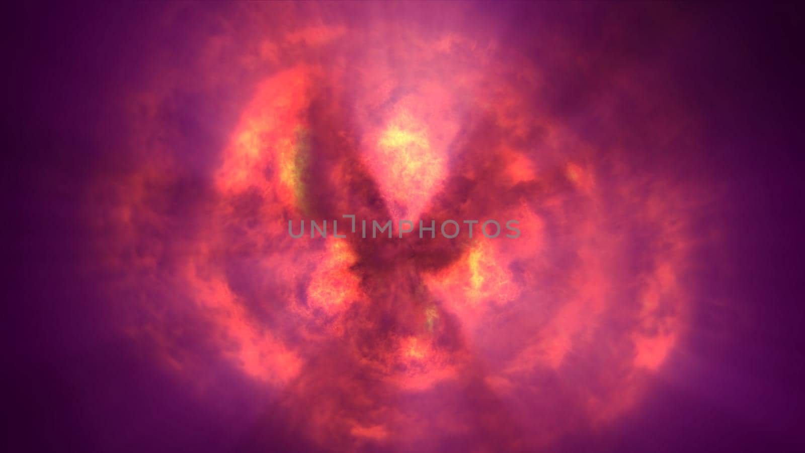 fire flame ball explosion in space, abstract illustration