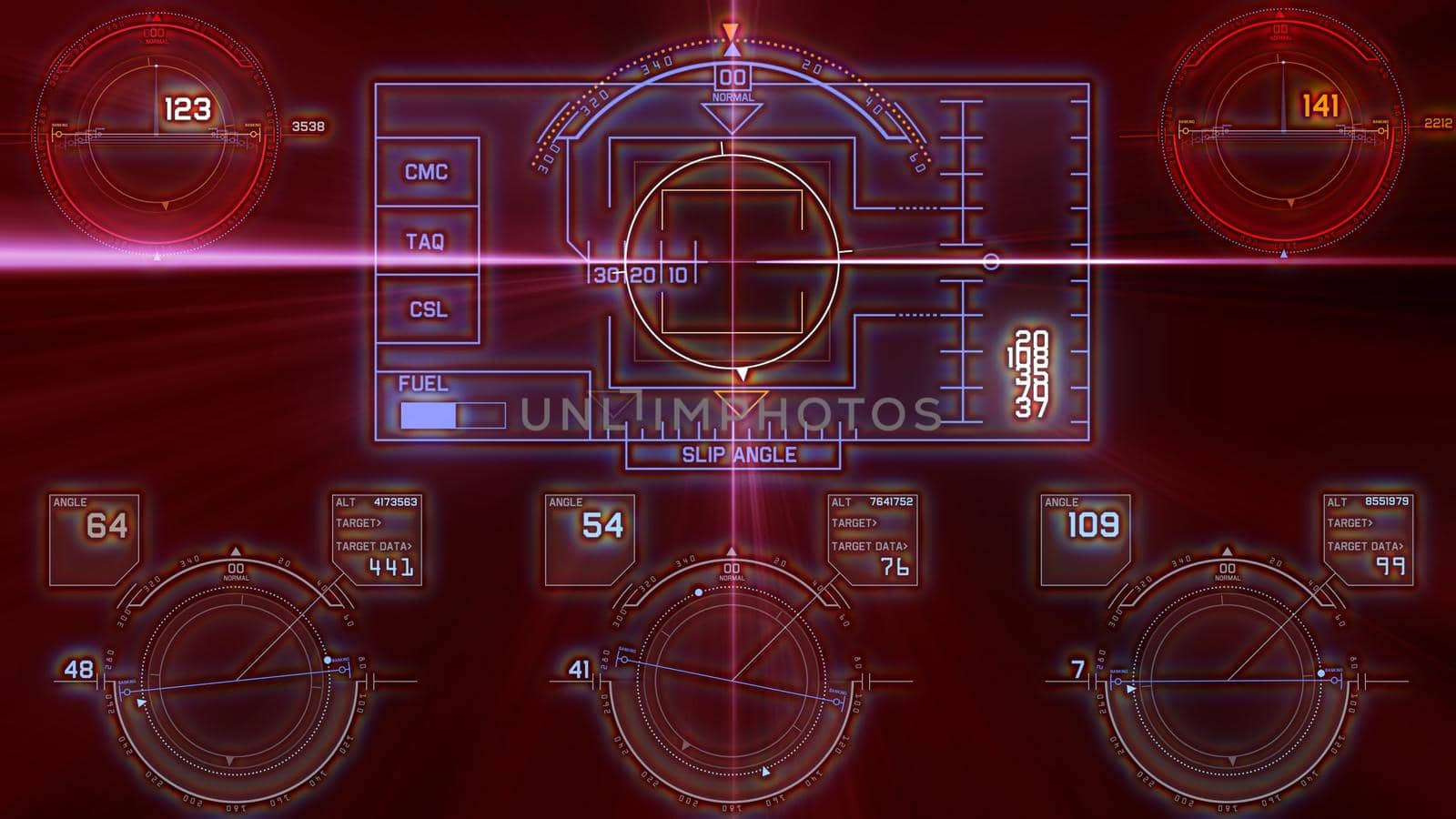 flight control panel instrument navigation light illustration