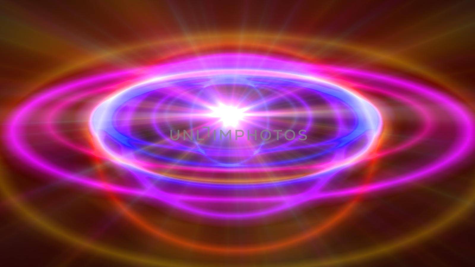 Abstract atom color rings background ray light