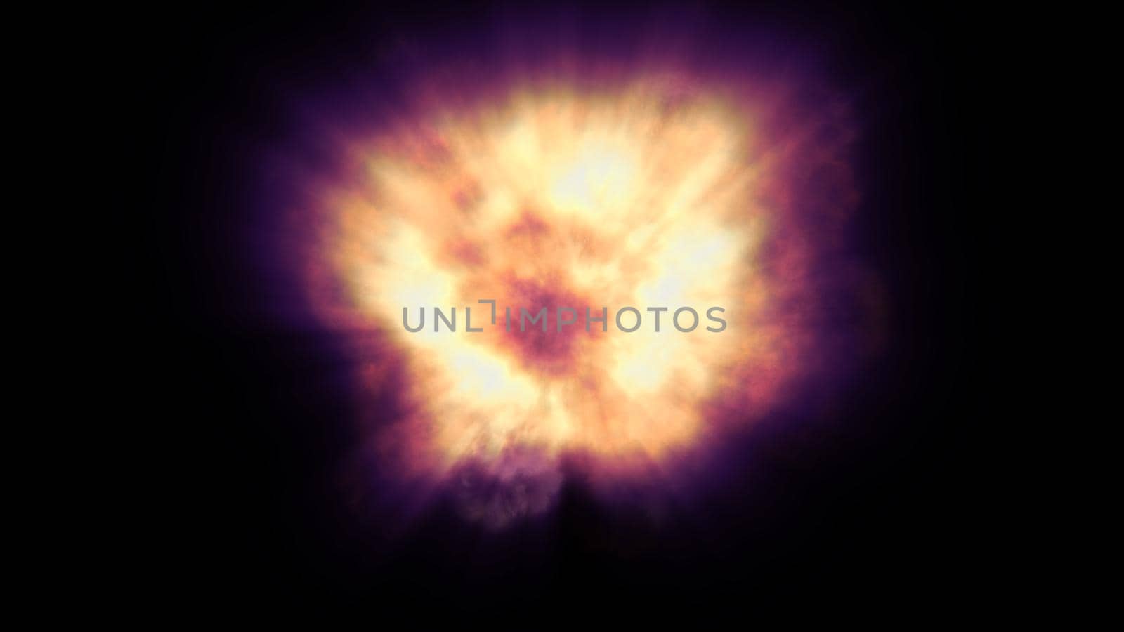 fire flame ball explosion in space, abstract illustration